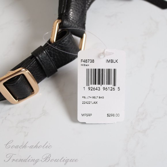 NWT Coach Pebble Leather Belt Bag Fanny Pack - Picture 7 of 10